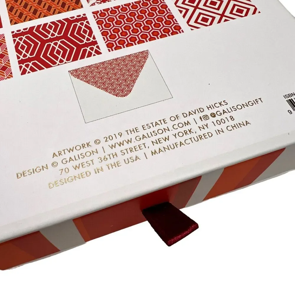 David Hicks Gift Box Notecard Set Envelopes English Decorator Designer Motifs